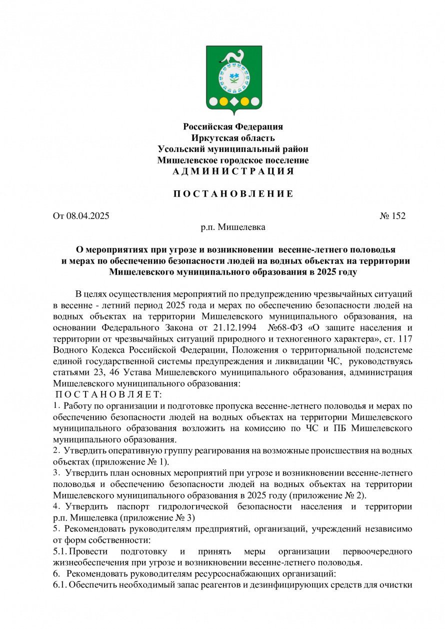 Постановление №152 от 08.04.2025